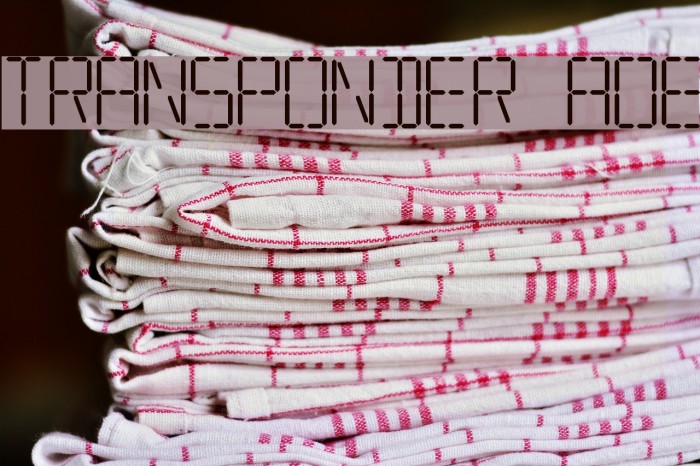 Transponder AOE Font examples