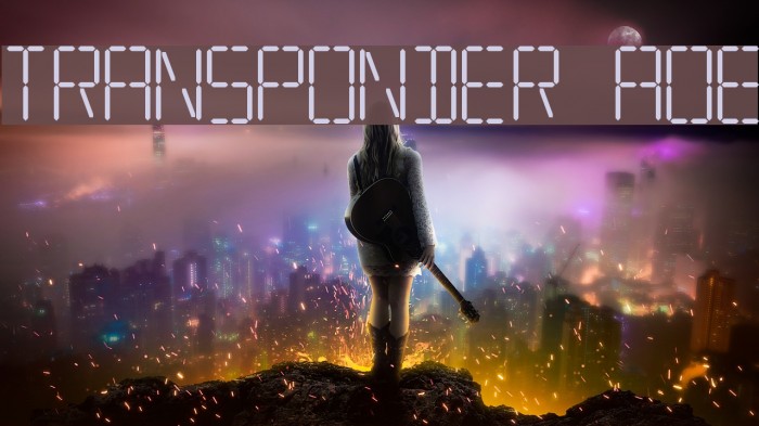Transponder AOE Font examples