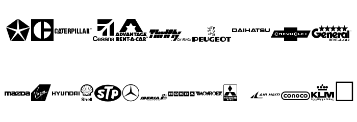 Transport Regular Font OTHER CHARS