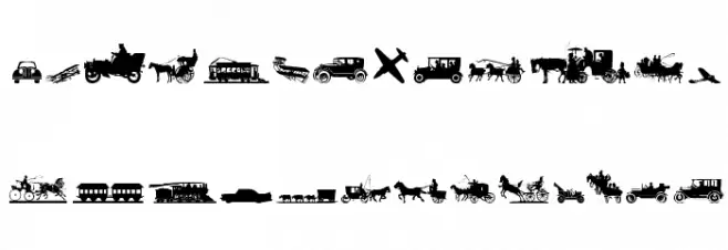 Transportation Dings Schriftart Groß