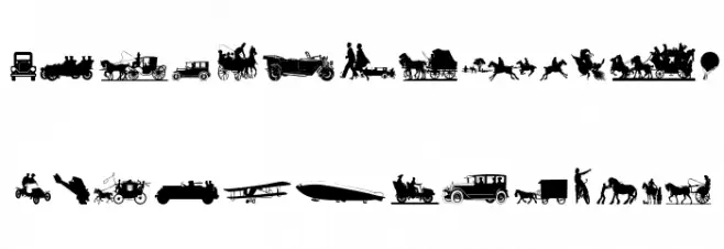 TransportationDings Schriftart Kleinbuchstaben