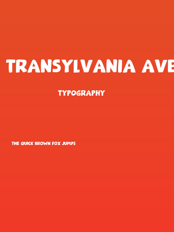 Transylvania Avenue DEMO Regular Poster