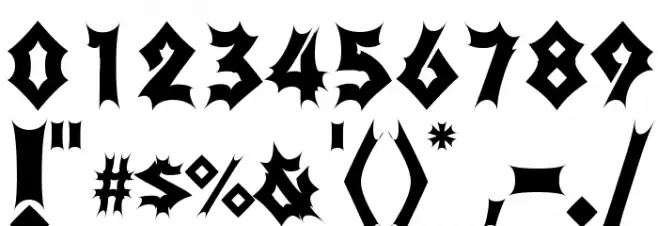 Transylvania Font OTHER CHARS