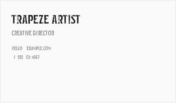 Trapeze Artist Business Card