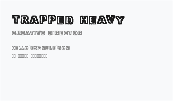 Trapped Heavy Business Card