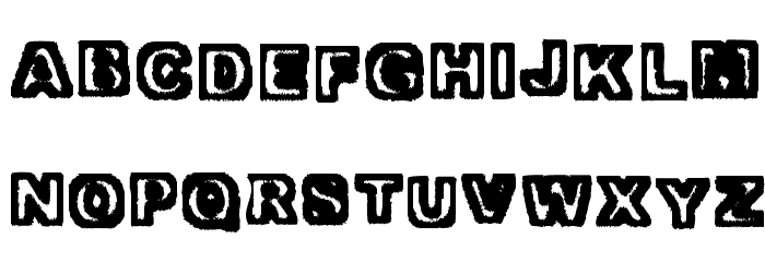 Trapped Heavy Font LOWERCASE