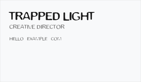 Trapped Light Business Card