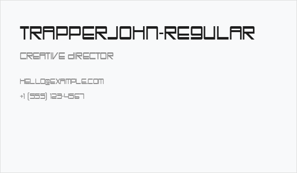 TrapperJohn-Regular Business Card