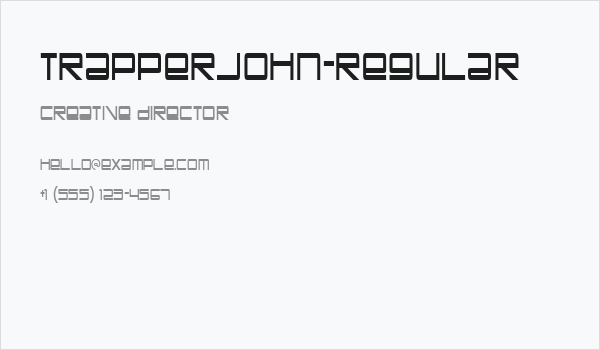 TrapperJohn-Regular Business Card