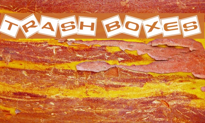 Trash Boxes Font examples