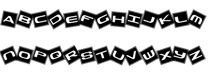 Trash Boxes Font LOWERCASE