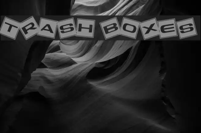 Trash Boxes Font examples