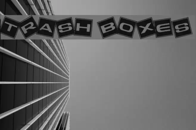 Trash Boxes Font examples