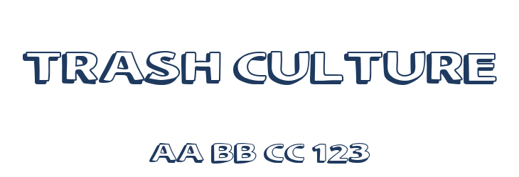 Trash Culture Font Preview