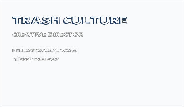 Trash Culture Business Card