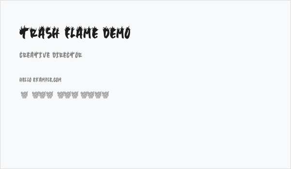 Trash Flame DEMO Business Card