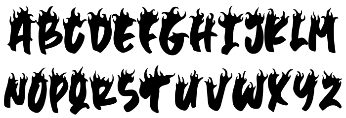 Trash Flame DEMO Font LOWERCASE