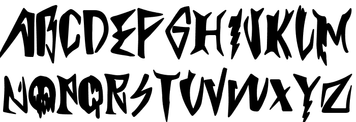 Trash Metal Church Font Litere mari