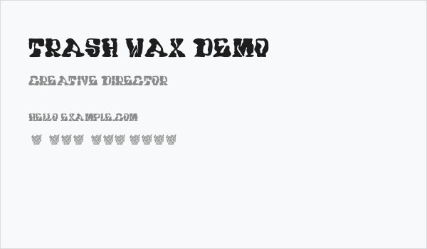 Trash Wax DEMO Business Card