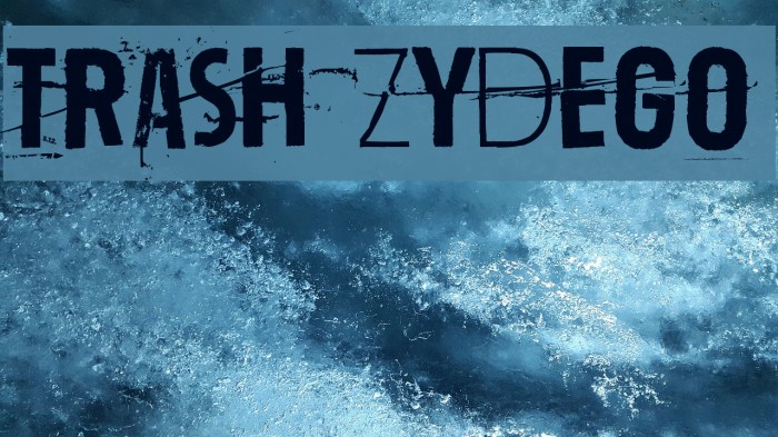 Trash Zydego Font examples