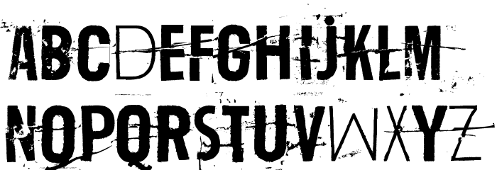 Trash Zydego Font LOWERCASE
