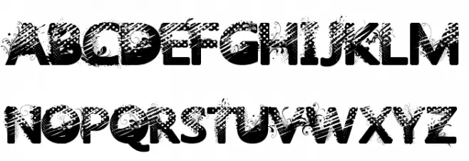 TrashButterfly フォント 大文字