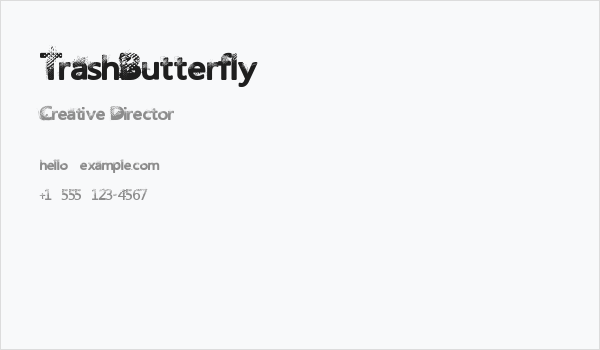 TrashButterfly Business Card
