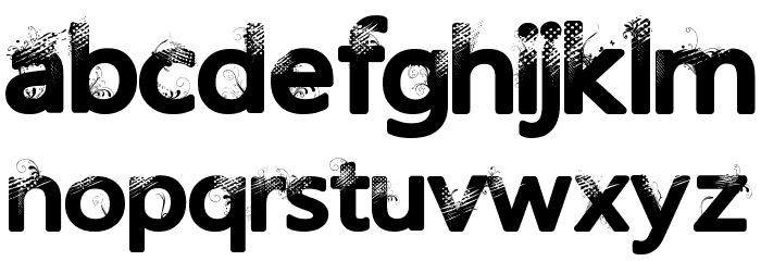 TrashButterfly Font LOWERCASE
