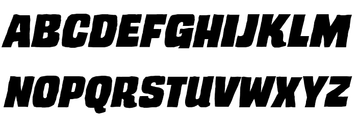 TrashCinema BB Italic Font LOWERCASE