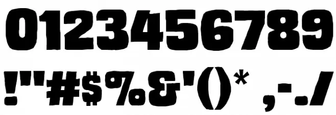 TrashCinema BB Font OTHER CHARS