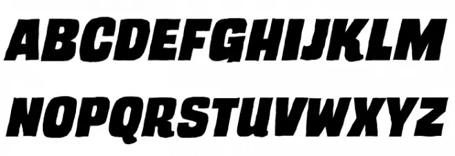 TrashCinemaBB-Italic Schriftart Groß