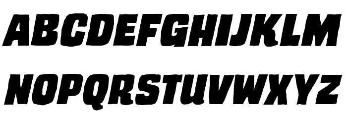 TrashCinemaBB-Italic Font LOWERCASE