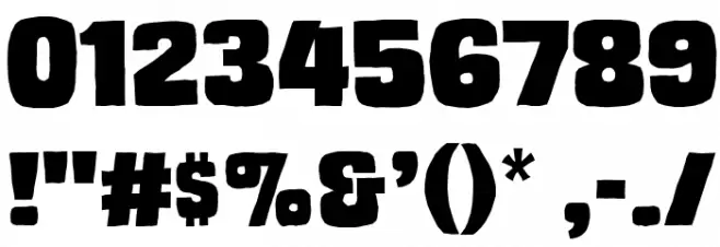 TrashCinemaBB Font OTHER CHARS