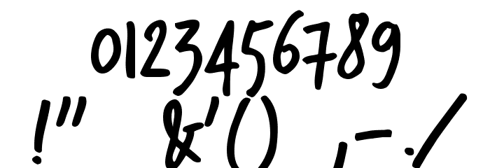 TrashHand Font OTHER CHARS