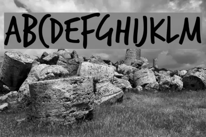 TrashHand Font examples