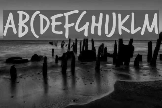 TrashHand Font examples