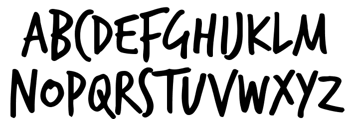 TrashHand Font LOWERCASE