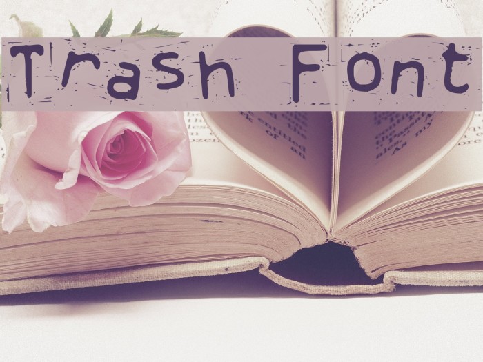 Trash Font examples