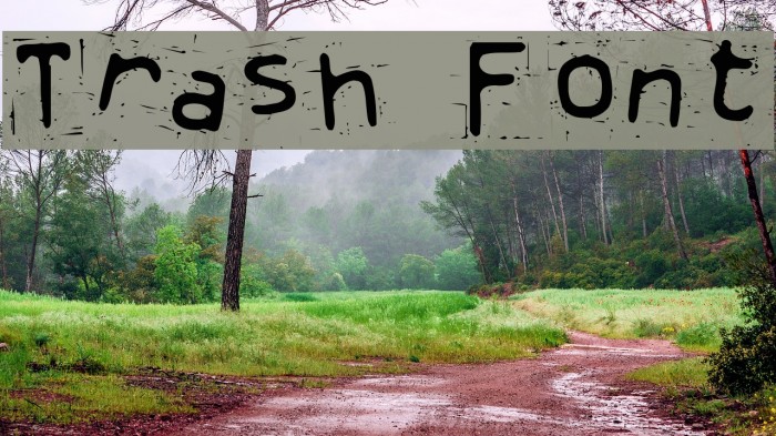 Trash Font examples