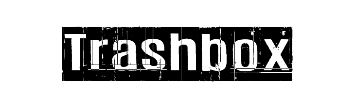 Треш бох. Надпись trashbox. Трахбокс.
