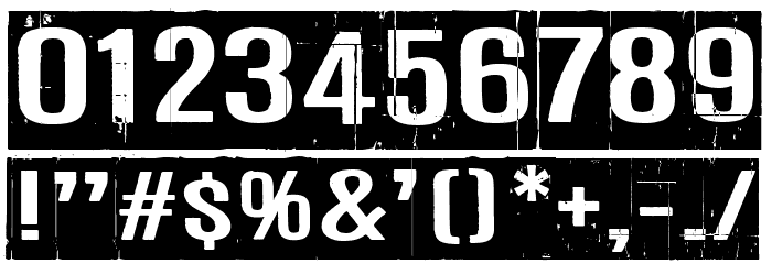 Trashbox Font OTHER CHARS
