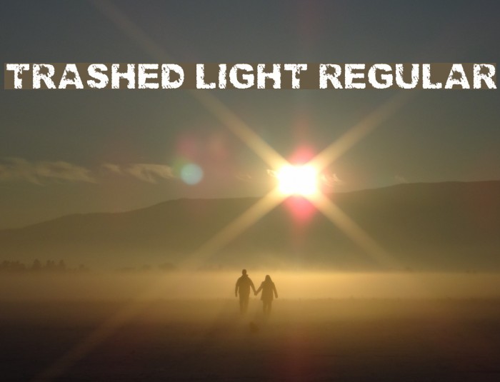 Trashed light Regular Font examples