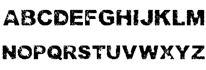 Trashed light Regular Font LOWERCASE