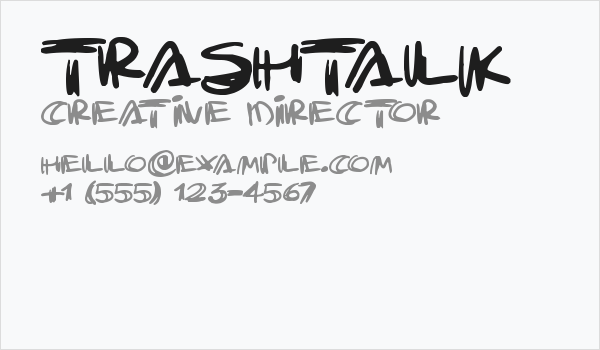 Trashtalk Business Card