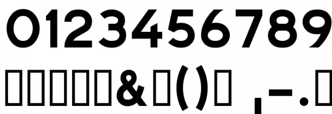 TratexSvart Font OTHER CHARS