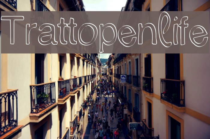 Trattopenlife Font examples
