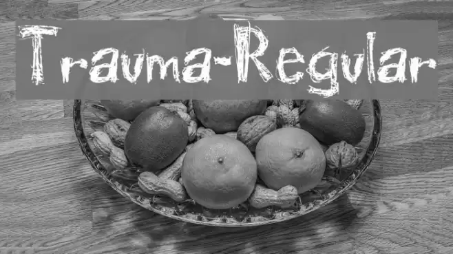 Trauma-Regular Font examples