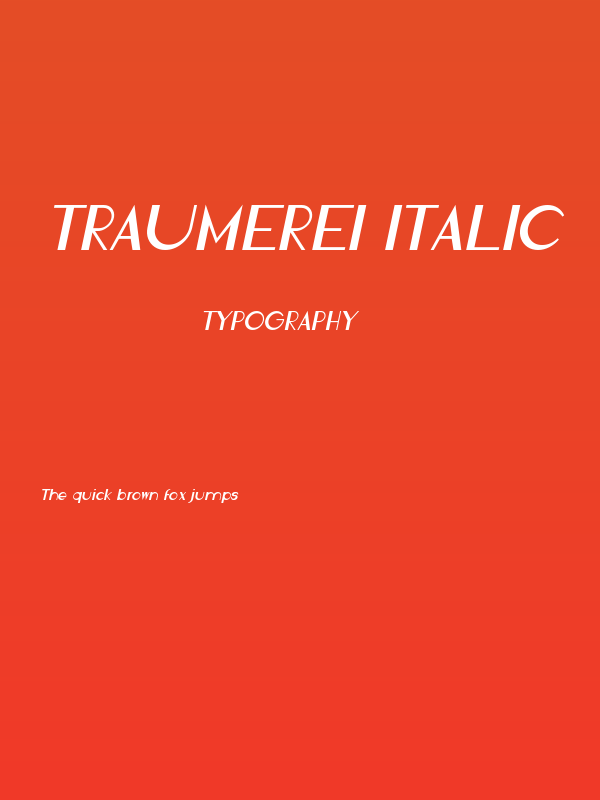 Traumerei Italic Poster