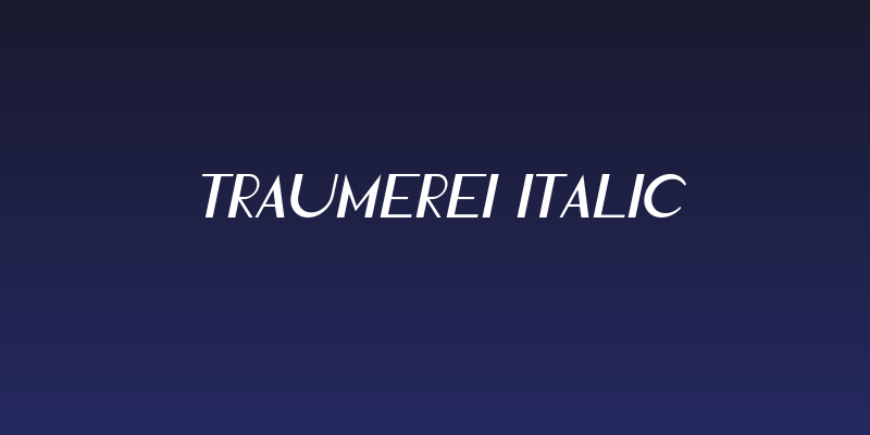Traumerei Italic Social Header