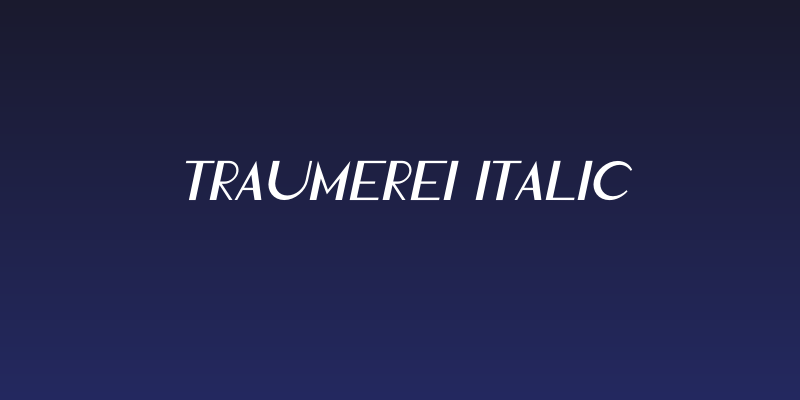 Traumerei Italic Social Header